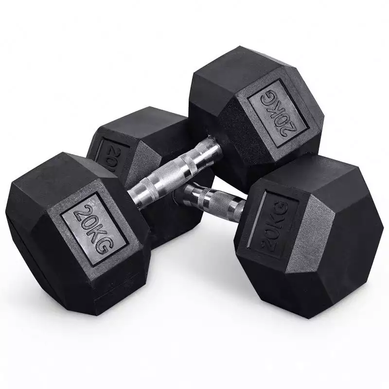 Fit Withit Accessory Gym Equipment Rubber Coated Dumbbell for Exercise