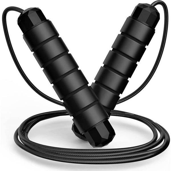 Fit Withit Fitness Heavy Steel Cable Wire Bearing  Adjustable Speed Jump Rope