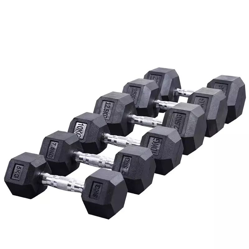 Fit Withit Accessory Gym Equipment Rubber Coated Dumbbell for Exercise